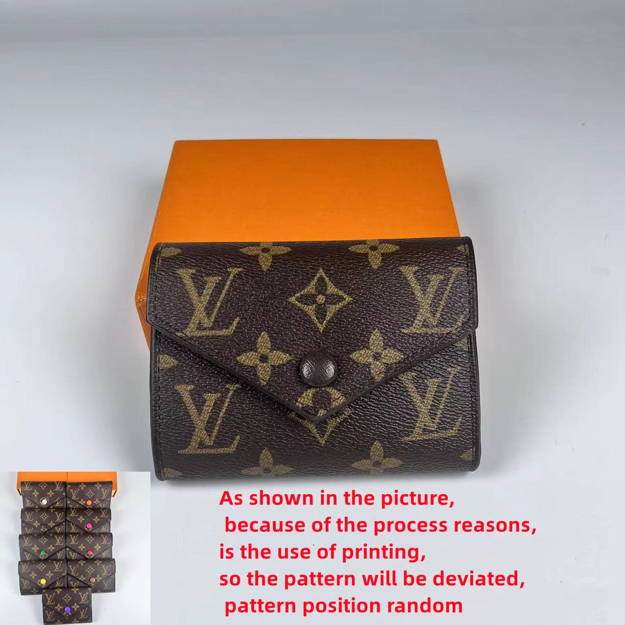 Portefeuille pliable portable pour pièces d'identité et pièces de monnaie avec imprimé rétro neutre sélectionné