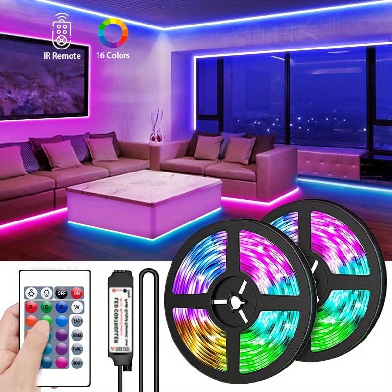 RGB LED Strip Lights – Bluetooth APP Control (5050 Chip & Music Sync)