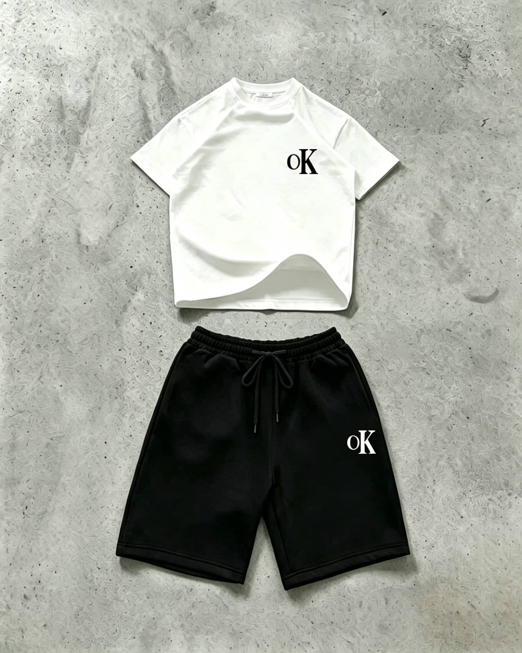 Unisex Cotton Summer Set – Casual Short Sleeve T-Shirt & Shorts Outfit, Matching Couple Loungewear (5 Colors, S-4XL)