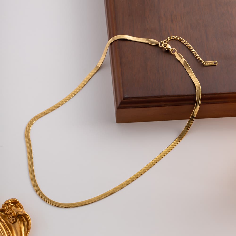 Simple Style Stainless Steel Titanium Steel Plating Gold Plated Necklace