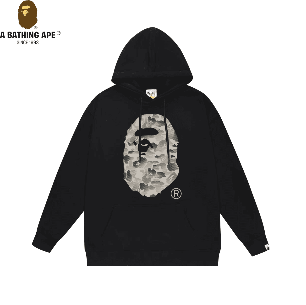 A Bathing APE BAPE-BAPE Camouflage Ape Head Pattern Printed Hoodie Unisex