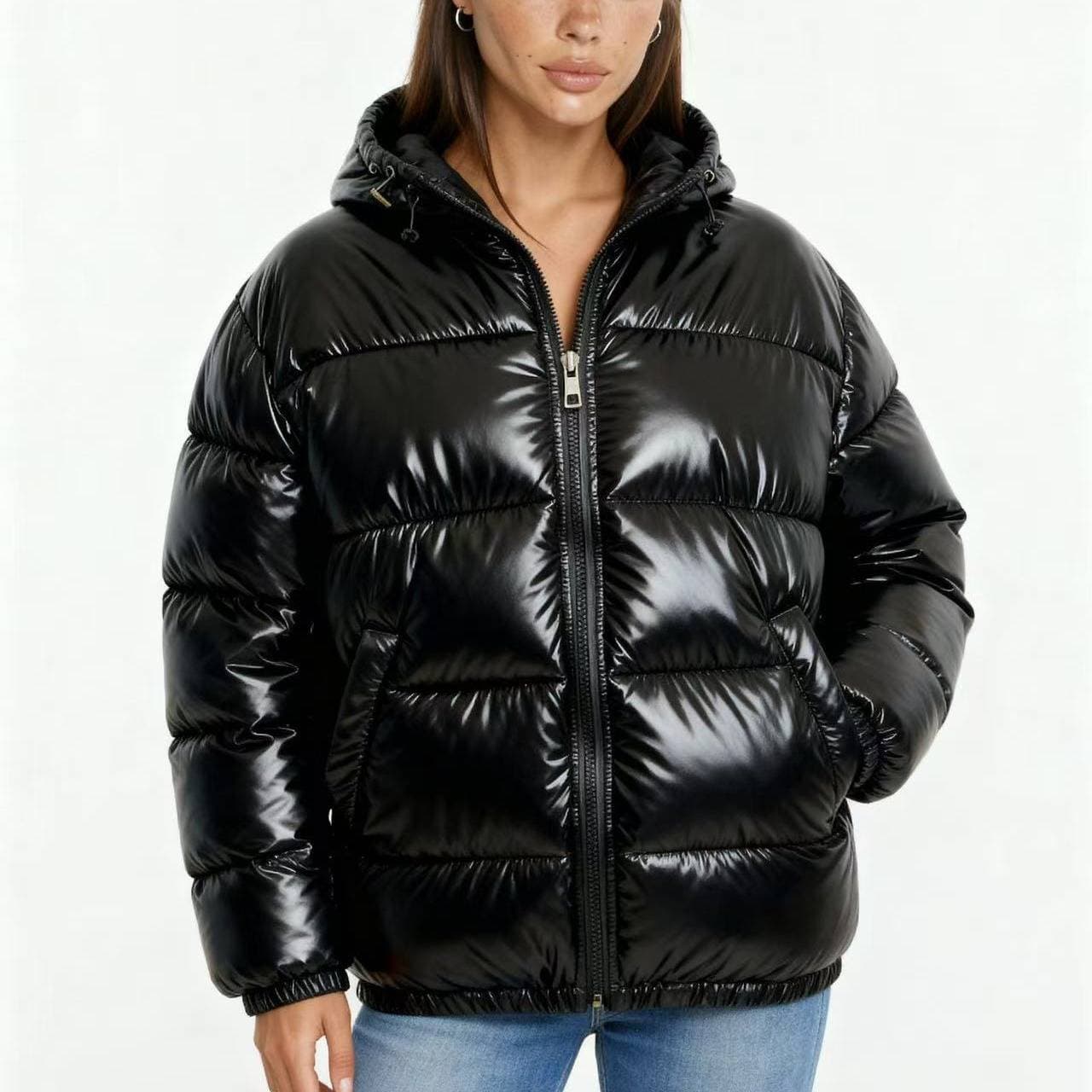 Women's Clothing Casual Sports Hooded Cotton Jacket With Zipper And Cotton Padding, High End Cotton Coat