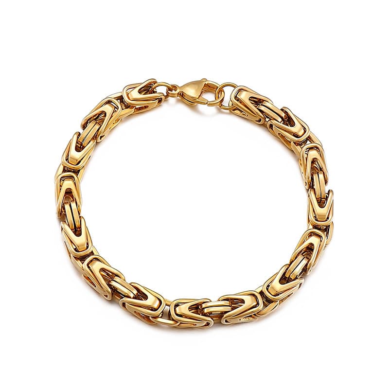 Jewelry & Accessories Kalun New Hip Hop Style Emperor Chain Creative Personality Fashion V Shaped Titanium Steel Men's Bracelet Necklace Set