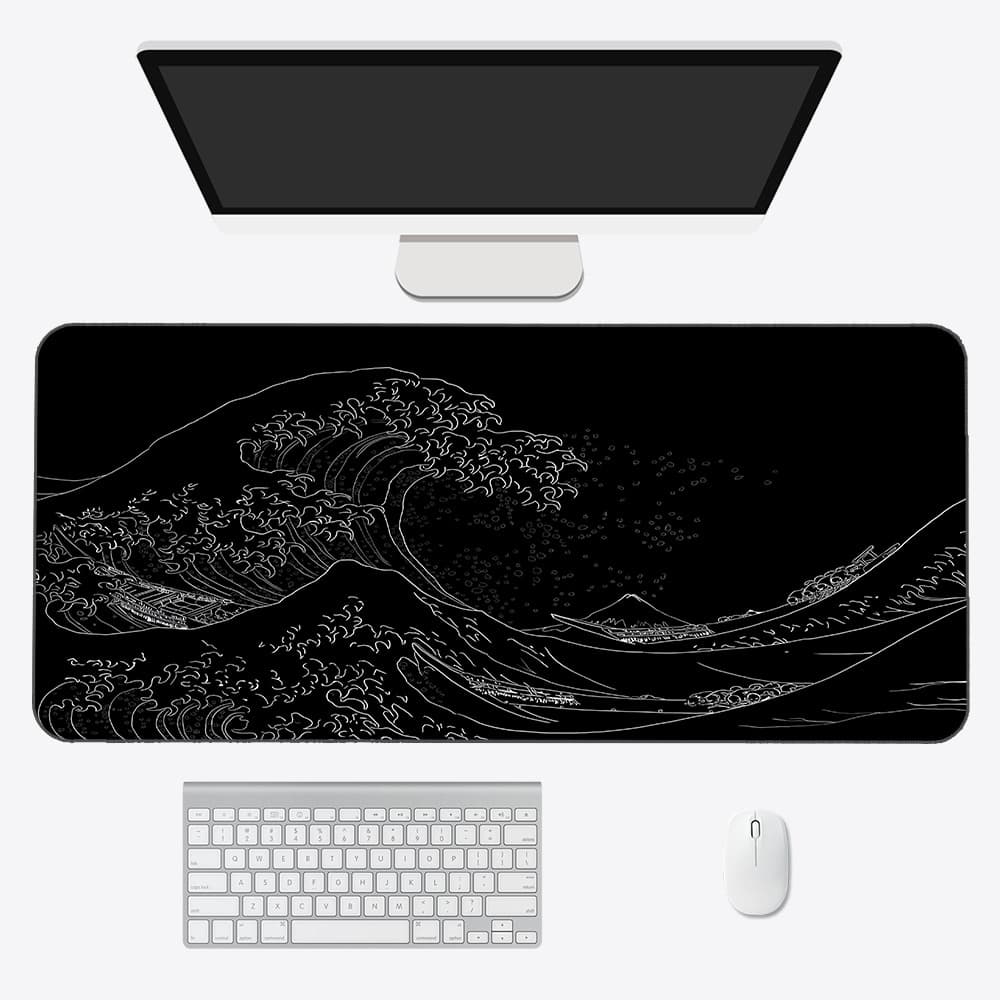 Great Wave Off Art Large Size Mouse Pad Natural Rubber PC Computer Gaming Mousepad Desk Mat Locking Edge For CS GO LOL