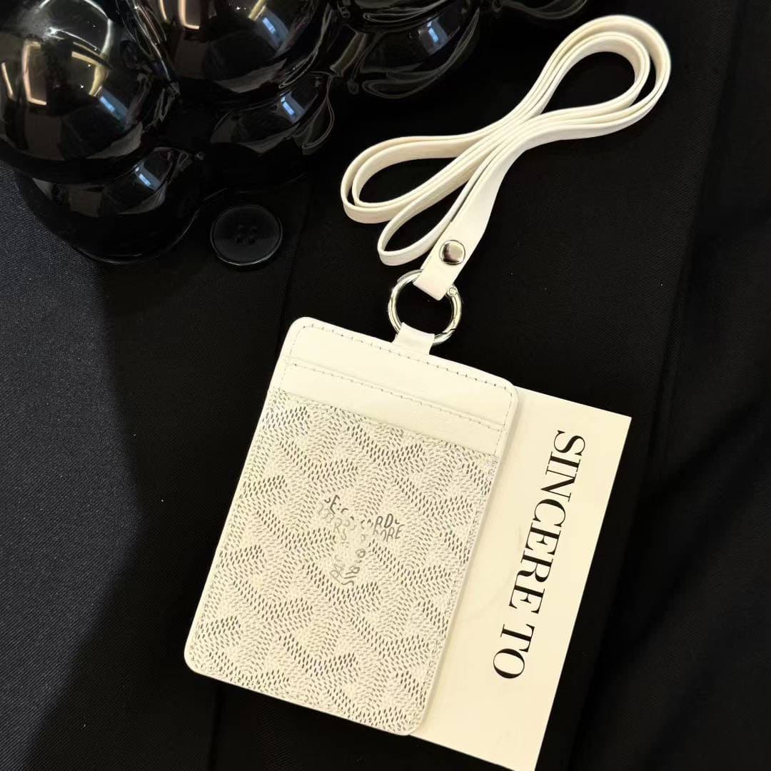 Porte-cartes d'étudiant avec cordon pour le cou et les repas de travail Dog Tooth