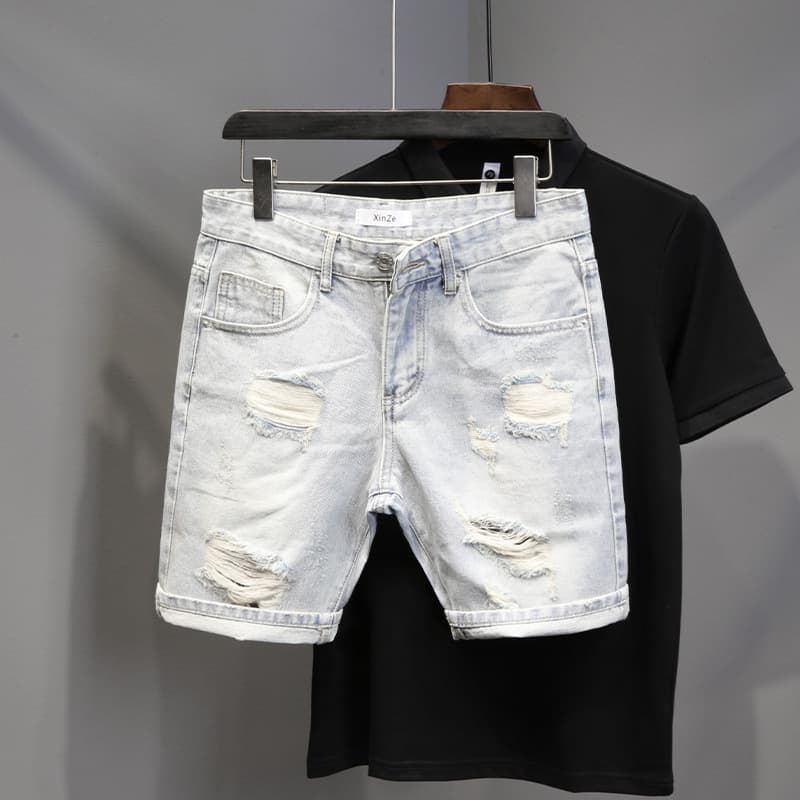 Men's Clothing Loose Shorts Fashionable Simple Shorts New Men's Casual Jeans