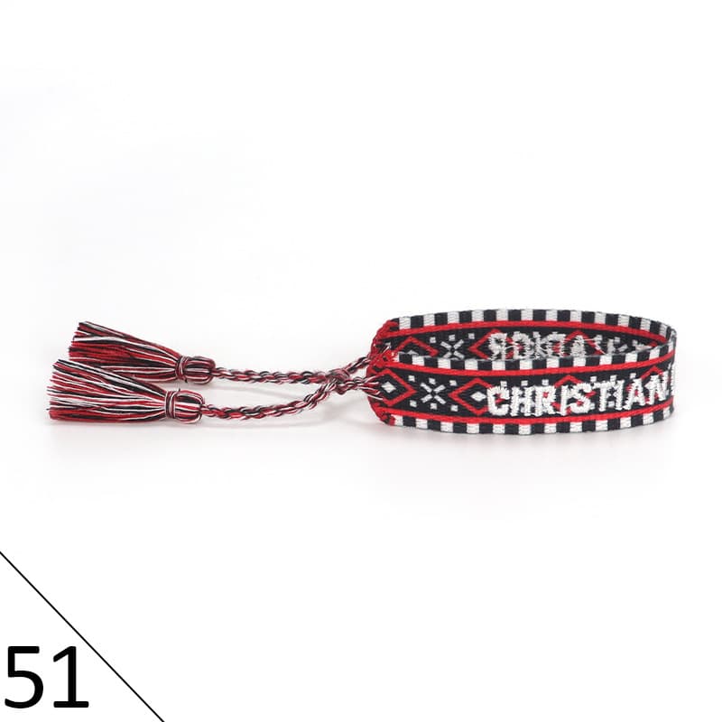 Bracelet unisexe tendance avec lettres tressées