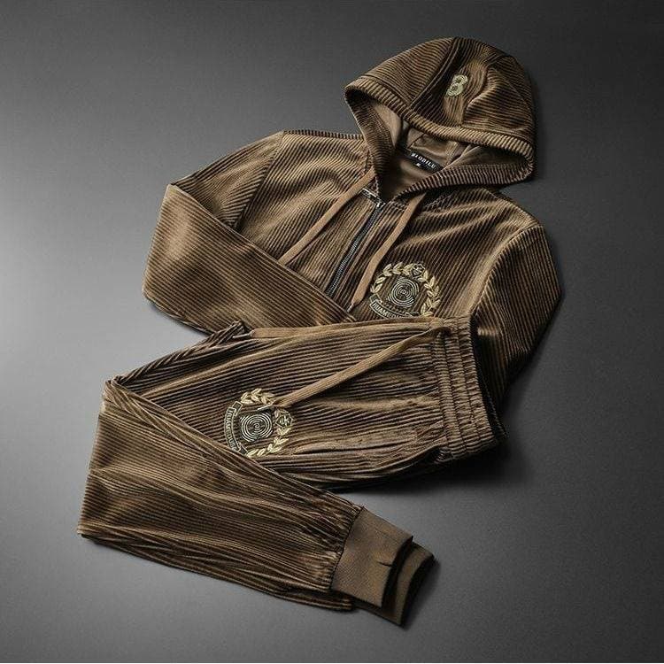 Men's Gothic Streetwear Hoodie & Joggers Set - Punk Retro Loose Fit Sweatsuit For Urban Fashion