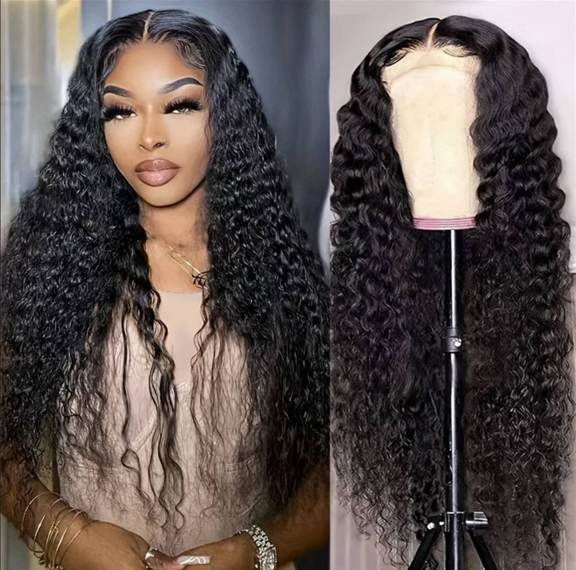13x4 Jerry Curly Wig Lace Front Wig Deep Kinky Curly Human Hair Wigs Brazilian 4x4 5x5 HD Transparent Lace Frontal Closure Wigs
