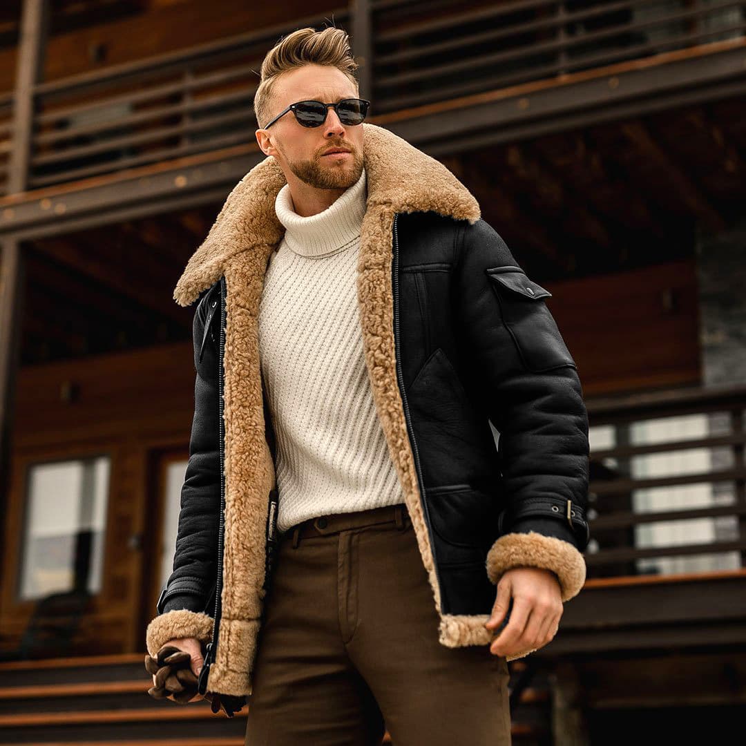 Men's Clothing fur integrated thickened jacket coat men's winter new products