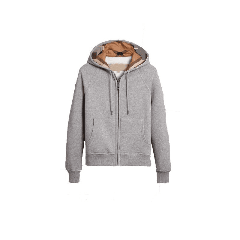 Sweat à capuche unisexe de style britannique, de haute qualité, taille européenne et américaine, avec fermeture éclair.