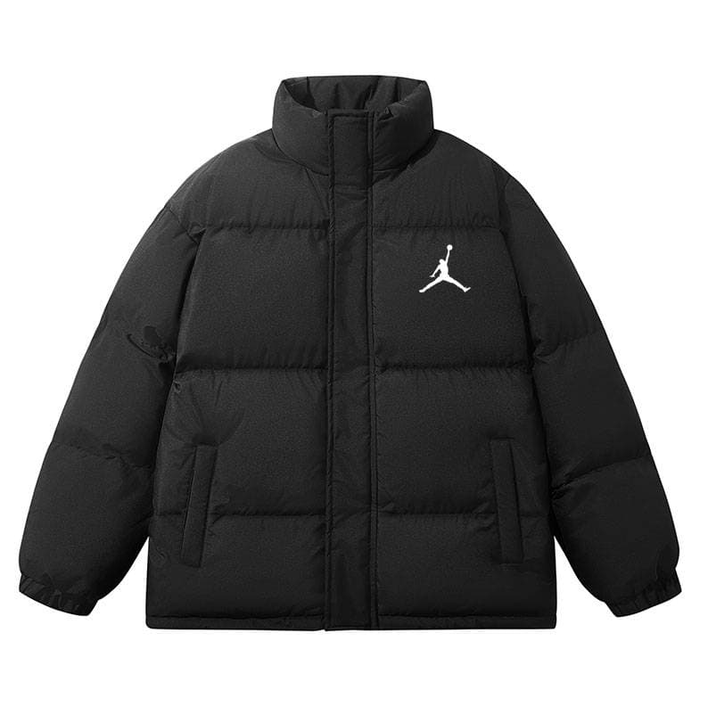 Manteau en coton simple à col montant, décontracté, tendance, marque épaisse, résistant au froid et chaud