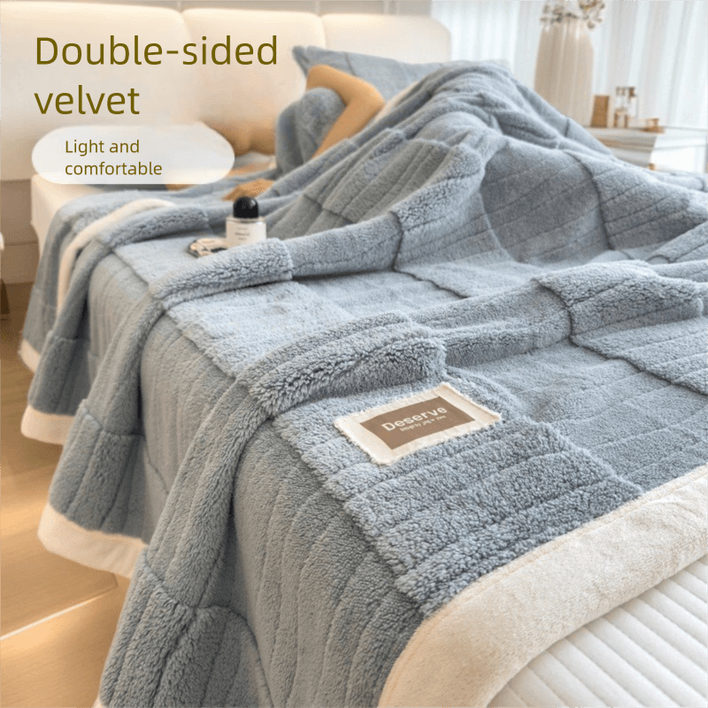 Class A High Weight Thickened Double-Sided Milk Velvet Sofa Dormitory Gift Nap Blanket