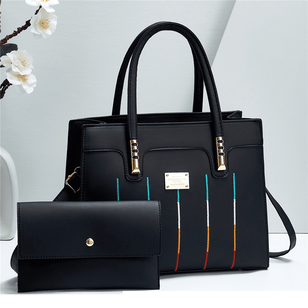 Women's Handbag Color Contrast Large Capacity Portable Mother Bag Female Simple Single Shoulder Oblique Span Mother Bag
