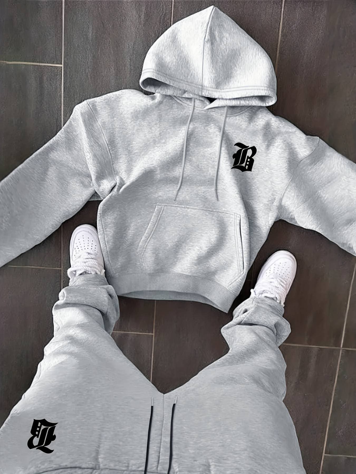 New American Retro Washed Long Sleeved Hooded Shirt Loose Casual Trousers Fashionable Japanese Sweater Suit