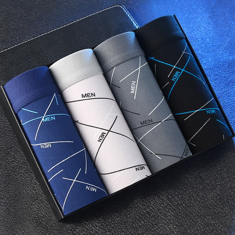 Men's Underwear Boxer Briefs Youth Mid Waist Boxer Briefs Boys Large Size Shorts