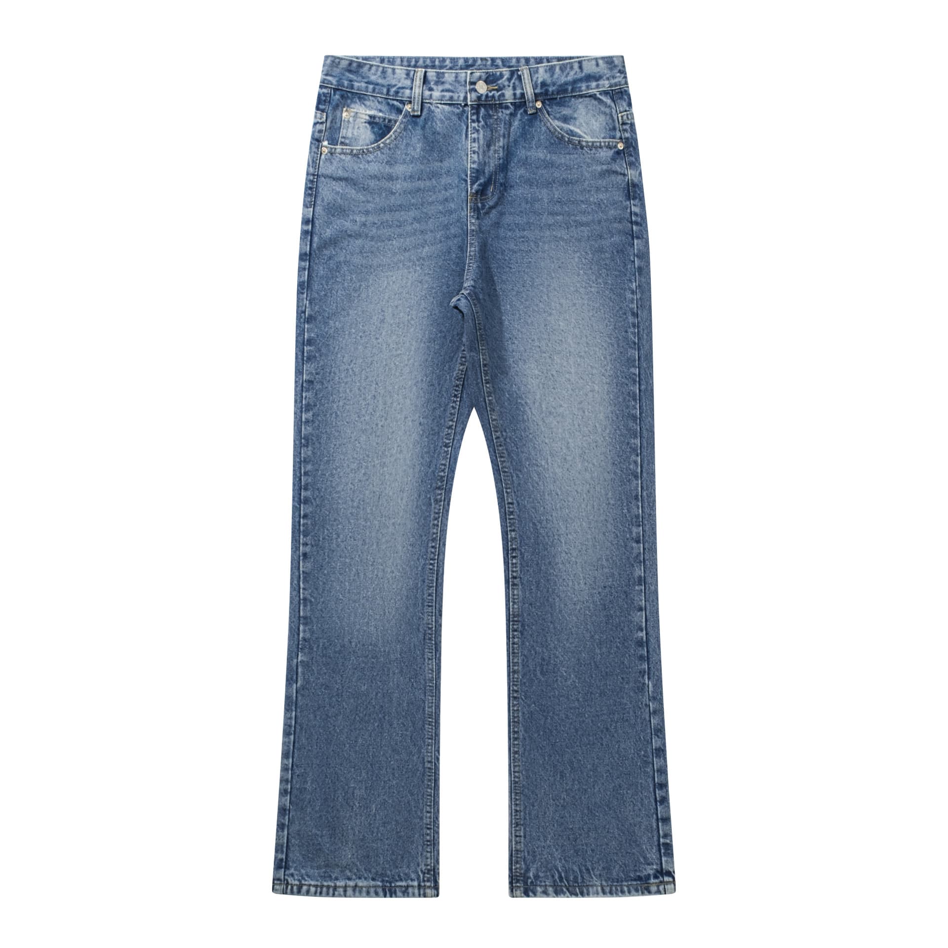 Men's Clothing American Vibe High Street Pants Men's Cleanfit Washed Jeans Four Seasons Flared Pants