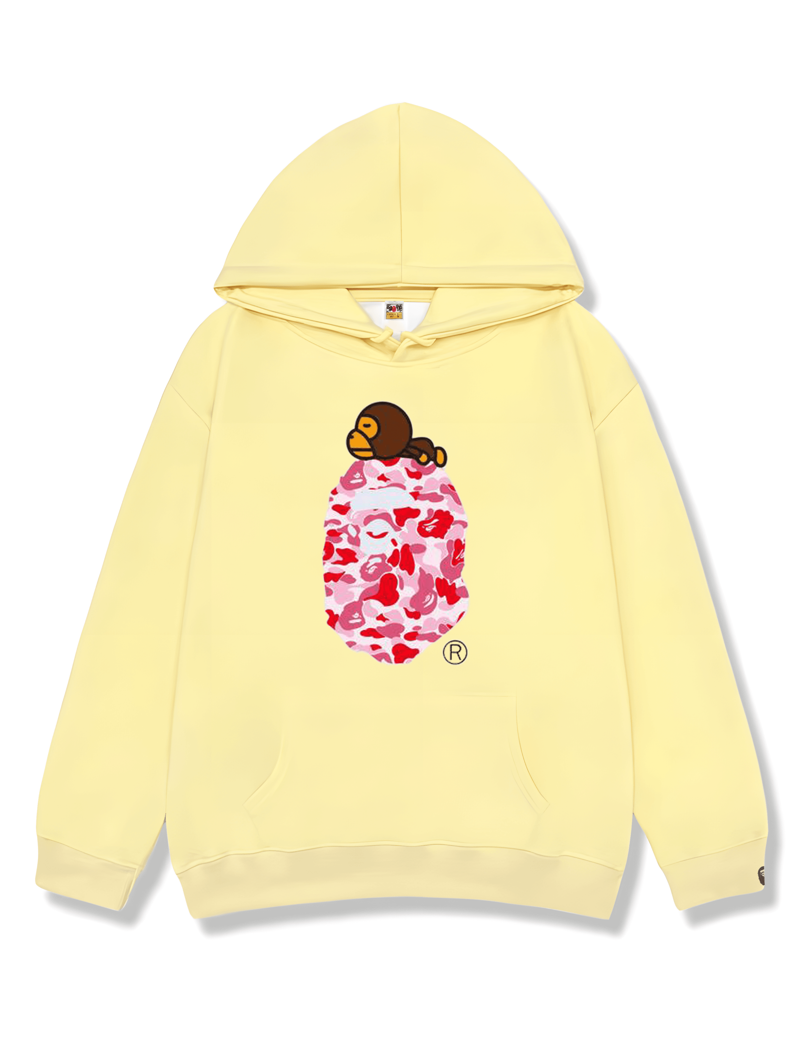 A Bathing APE BAPE-Gorilla&Camouflage Ape Man Pattern Printed Hoodie Unisex