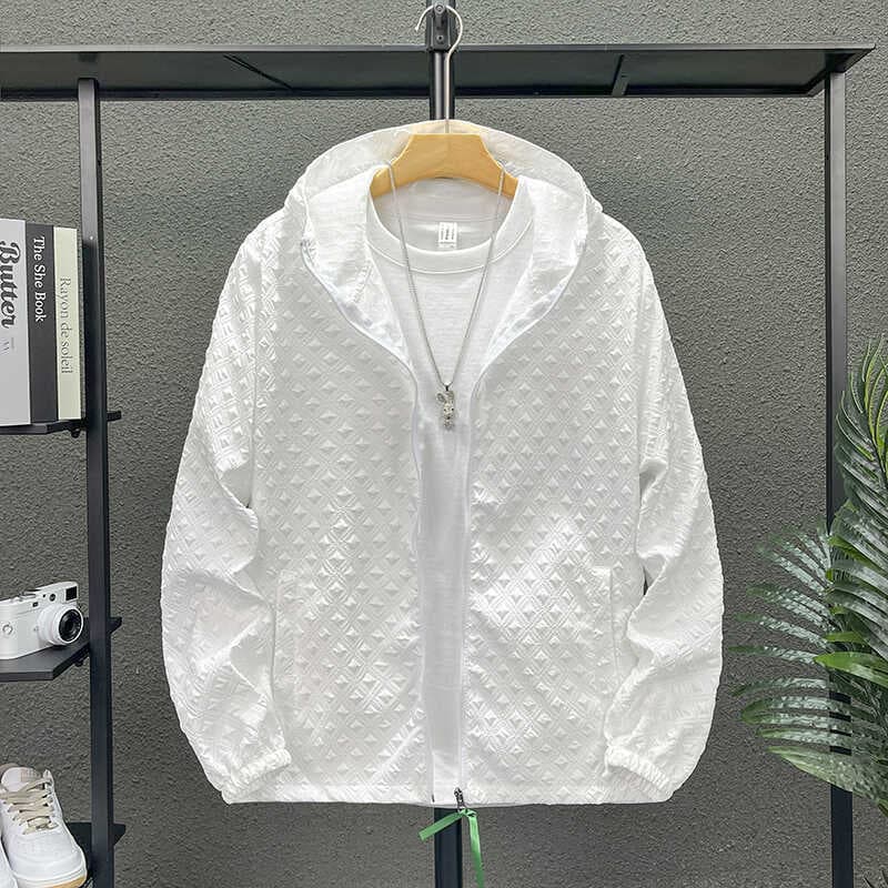 Men's Summer New Thin Cardigan UV Protection Breathable Outdoor Design Stylish Spring Autumn Jacket