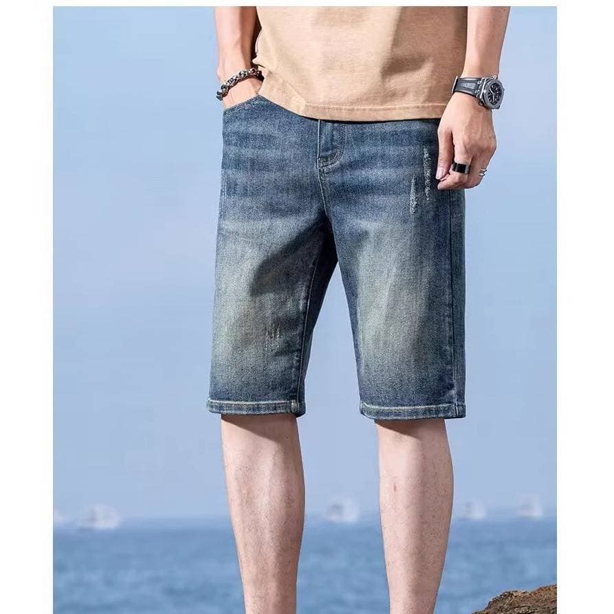 Men’s Summer Denim Shorts – Lightweight Relaxed Fit Straight-Leg 5-Inch Casual Jeans (28-36, Royal Blue, Breathable Cotton)