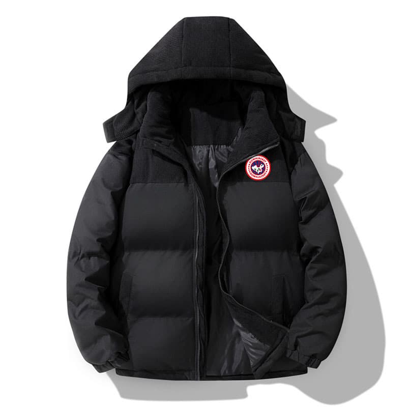 Manteau en velours côtelé pour homme, coupe ample, style carte de Chine, tendance hiver.