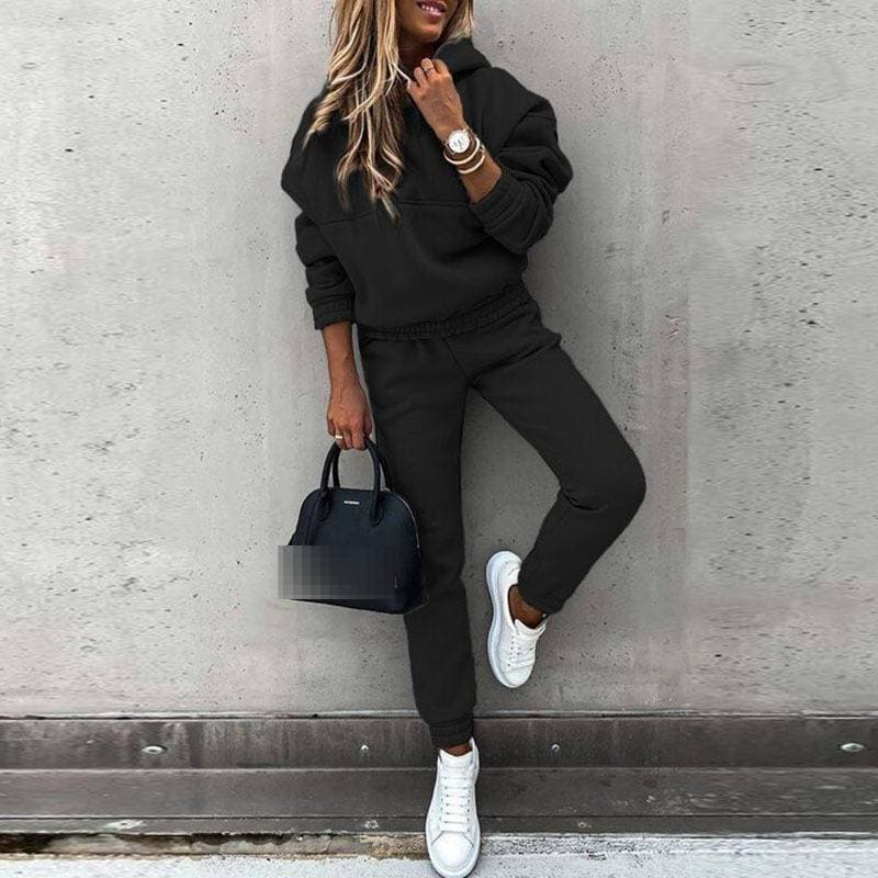 Premium Fleece Tracksuit Set - Long Sleeve Casual Sportswear For Men & Women | Cozy Two-Piece Outfit In Black, Olive, Charcoal, Camel