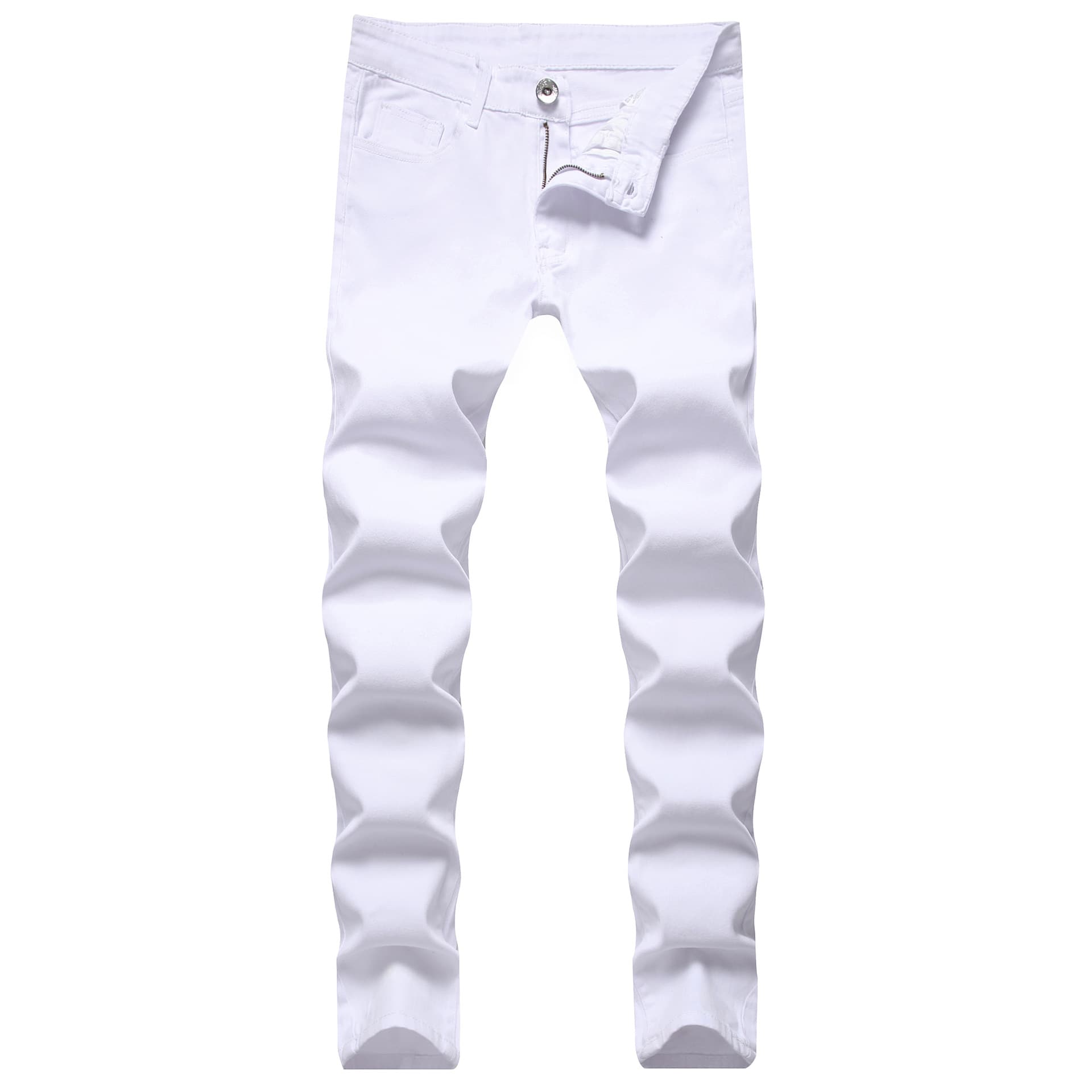 Men's Clothing Jeans, Slim Fit, Casual, Black And White, Trendy.