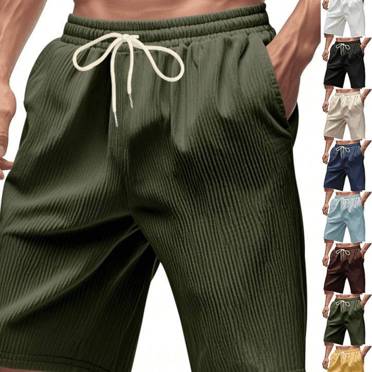 Men's Clothing Summer New Products Men's Casual Loose Corduroy Trend Beach Sports Shorts Beach Pants Men