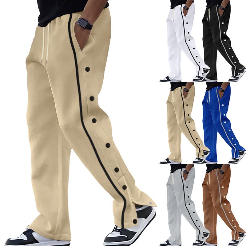 Men’s Casual Jogger Pants – Relaxed Fit Straight-Leg Lounge Pants With Drawstring (6 Colors, S-XXXL) | Soft Stretch & Wrinkle-Free
