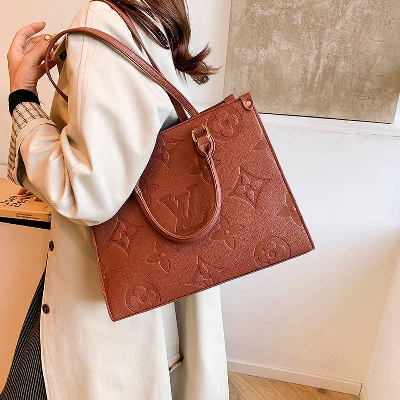 Sac à bandoulière portable L/V haut de gamme pour femme, modèle en cuir