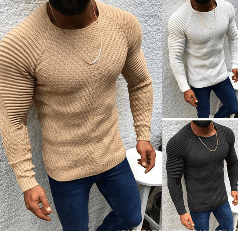 New Foreign Trade Knitted Sweater British Cross Border Men's Sweater