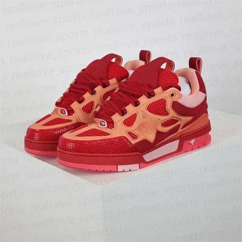 Chaussures décontractées d'été respirantes classiques pour hommes et femmes, blanches, style romantique, imprimées, vertes et rouges.