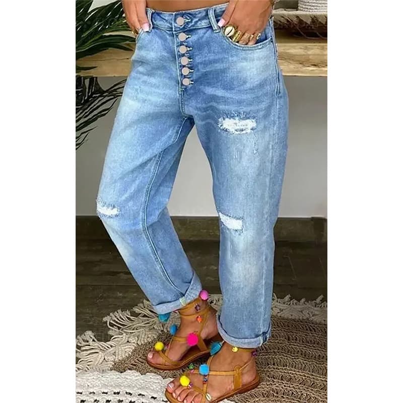 Women's Low-Rise Baggy Jeans - Relaxed Fit With Straight Leg For Casual Comfort