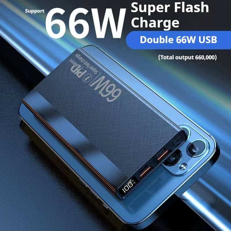 20000mAh Portable Charger With 66W Fast Charging, PD20W Power Bank For IPhone, Android, IPad, Slim & High Capacity External Battery For Travel