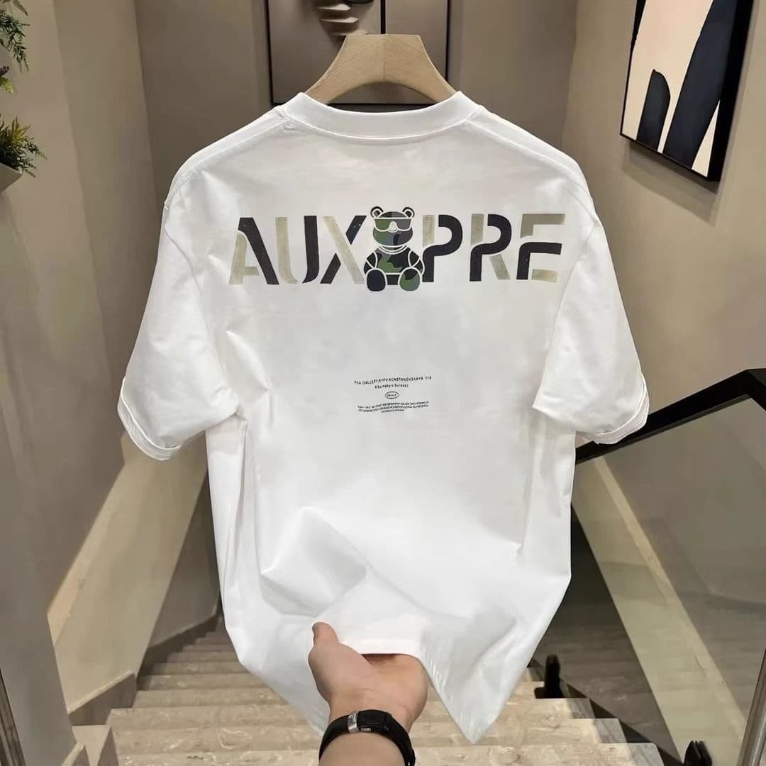 2025 Summer New Short Sleeved Slim Fit Trendy Brand Printed Round Neck Fashion T-shirt For Men's Wear