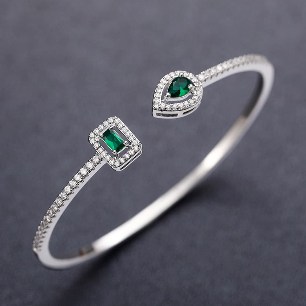 Bracelet ouvert tendance Cao Shi en laiton et zircon, version coréenne, simple, cadeau de banquet