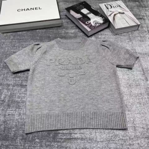 Pull à manches courtes et col rond en tricot à la mode, polyvalent et amincissant, nouvelle collection 2025
