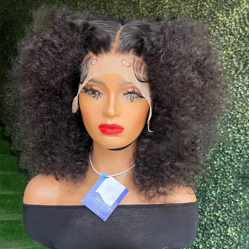 Black Ladies Front Lace Wig Set New Arrival Wig Fluffy Long Curly Hair Afro