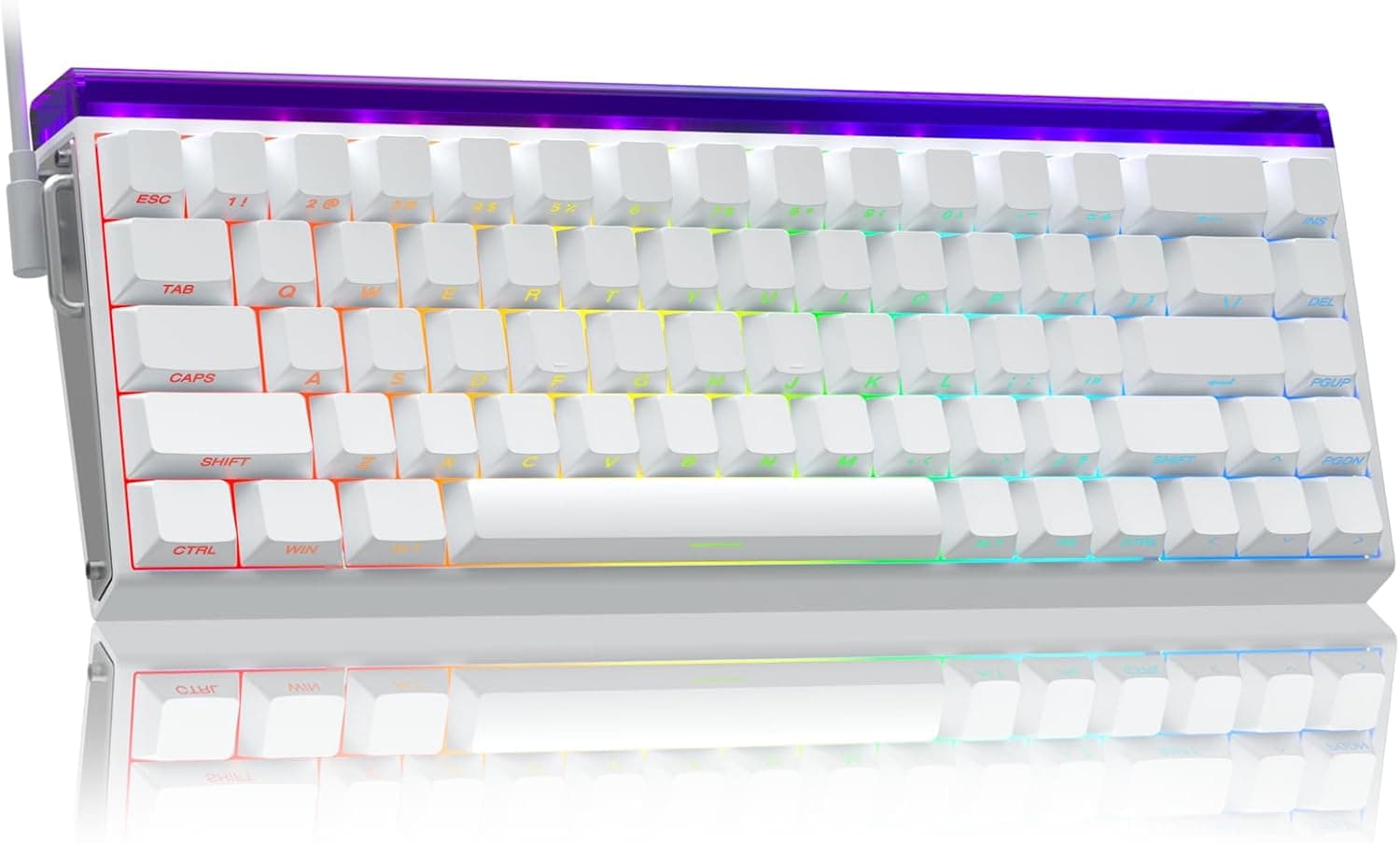AULA Hero 68 Gaming Keyboard, Mechanical, Hall Effect Magnetic Switch, 0.01 Mm Adjustable Actuation, Rapid Trigger, 8K Polling Rate, Side Engraved, 60