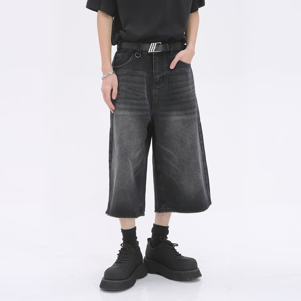 Men's Clothing Men's Denim Shorts High Quality Summer Men's Cropped Pants Trendy Denim Shorts