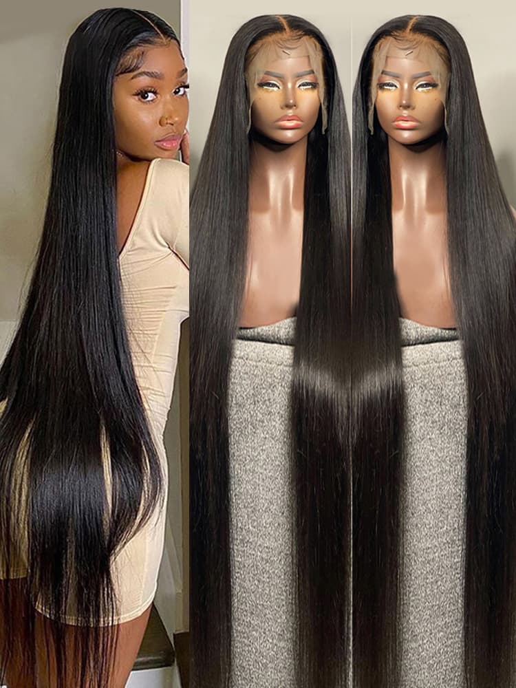 Bone Straight Lace Frontal Wig Brazilian 13x4 Lace Front Human Hair Wigs For Women Pre Plucked Hairline