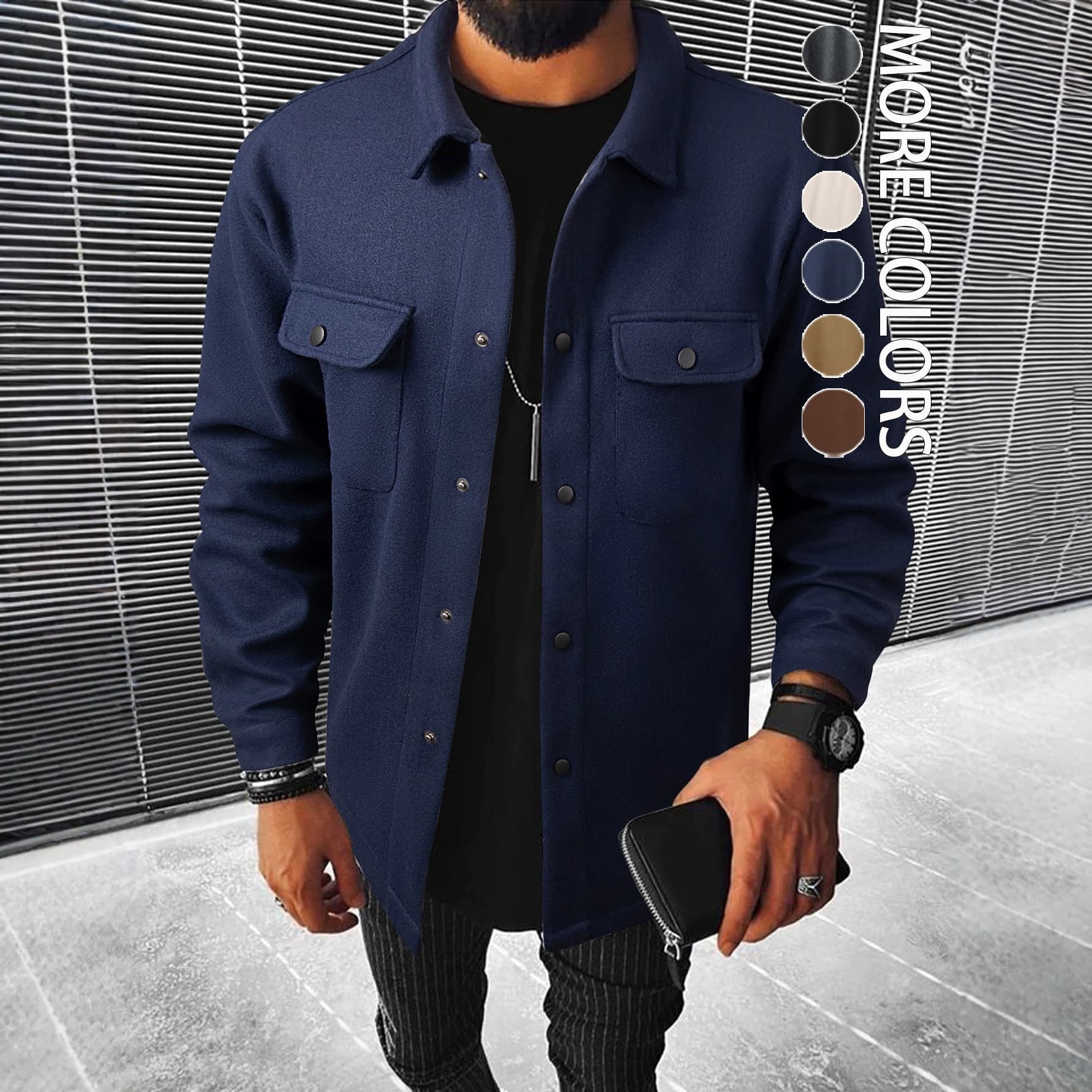 26 New Models Of Cross-border European And American Turn-down Collar Jackets, Loose-fitting Outerwear, Casual