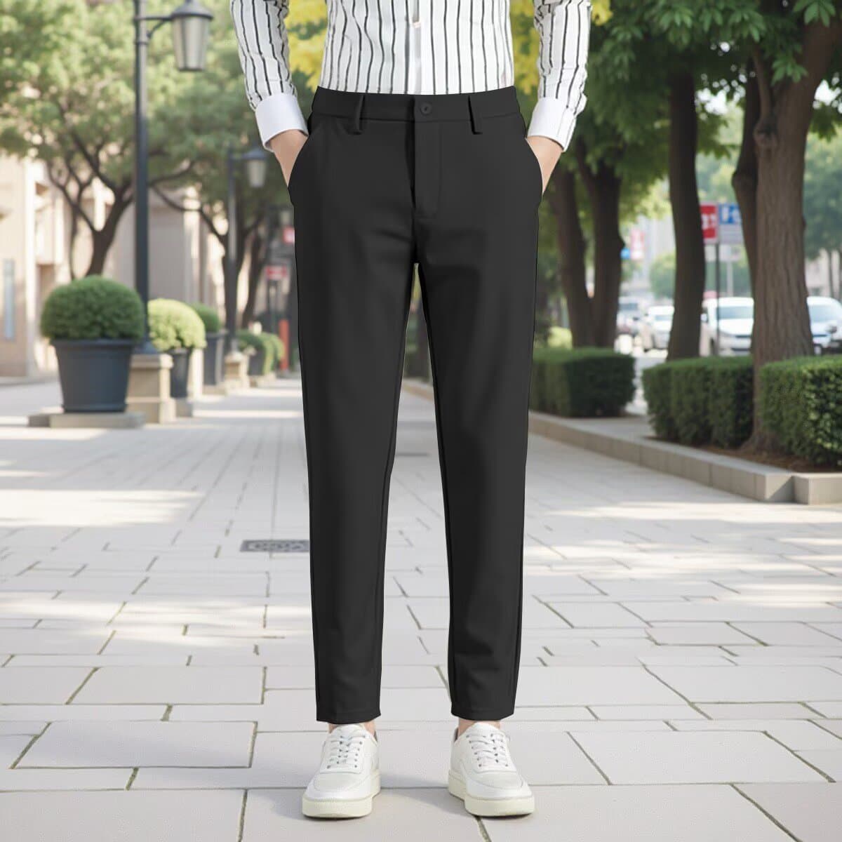Men's Clothing Spring And Autumn Small Suit Pants Men's Thickened Small Straight Drop Pants