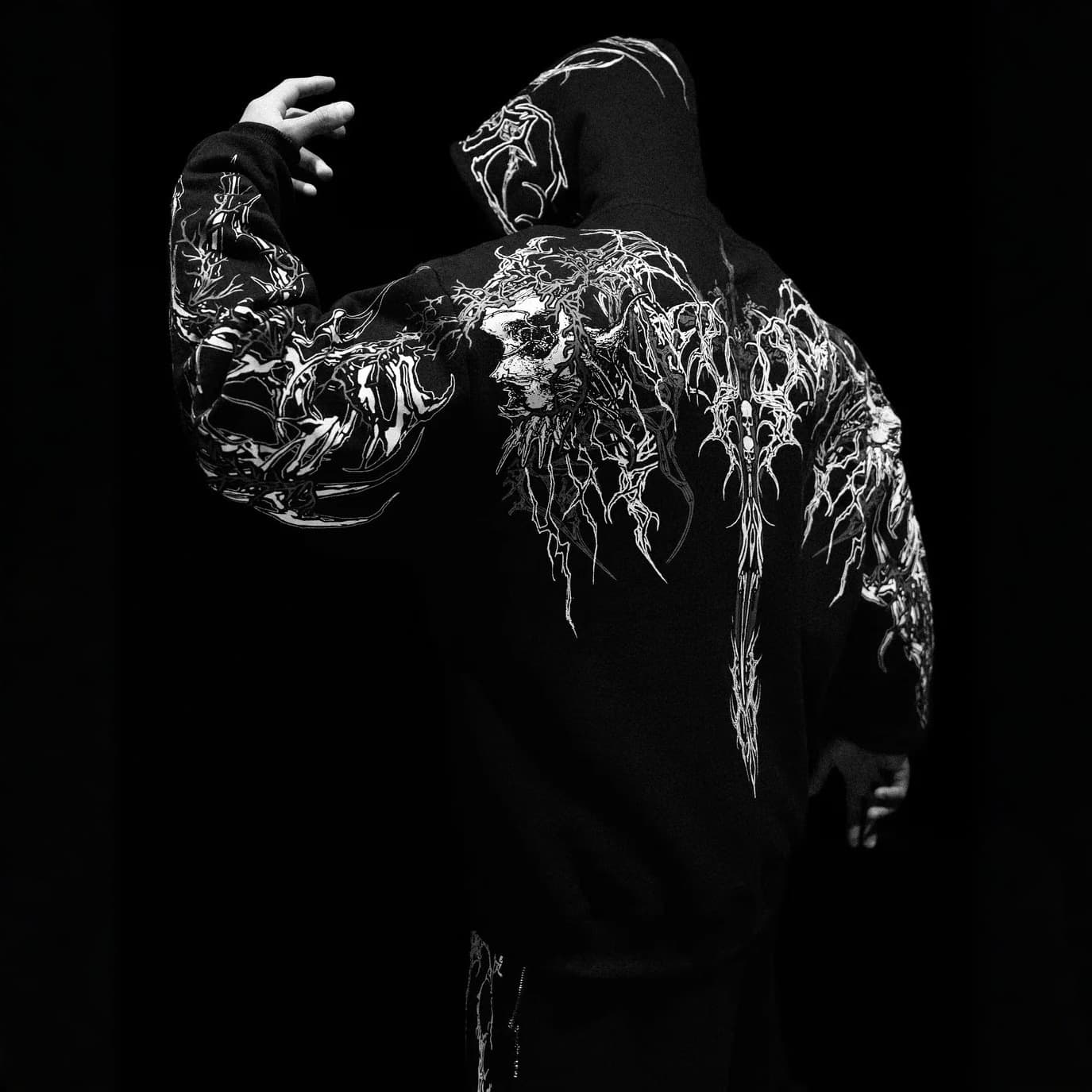 Breathedivinity American Dark Style Sports Fitness Men's Sweatshirt High Street Autumn Winter Jacket