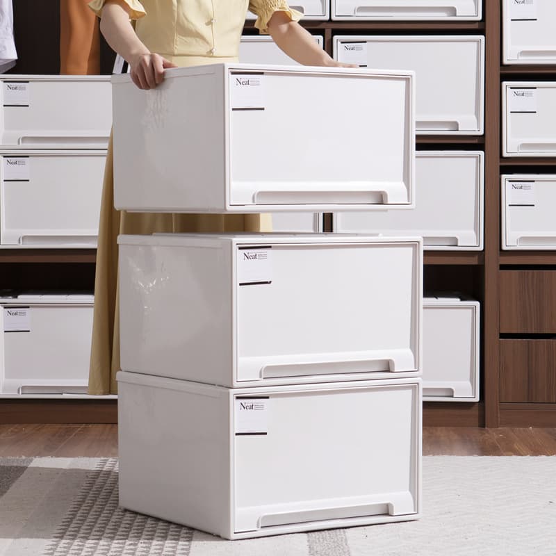Thickened Storage Drawers - Organizer Box For Clothes Shoes & Home Stackable Drawer Cabinet For Wardrobe & Closet