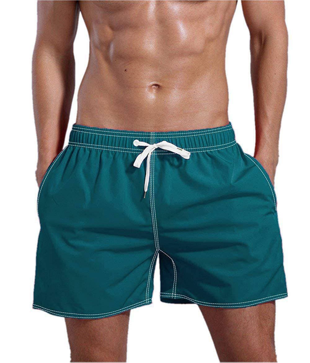 Men's Sports Leisure Solid Color Four-Quarter Shorts Breathable Lotus Leaf Style 3D Men's Beach Pants