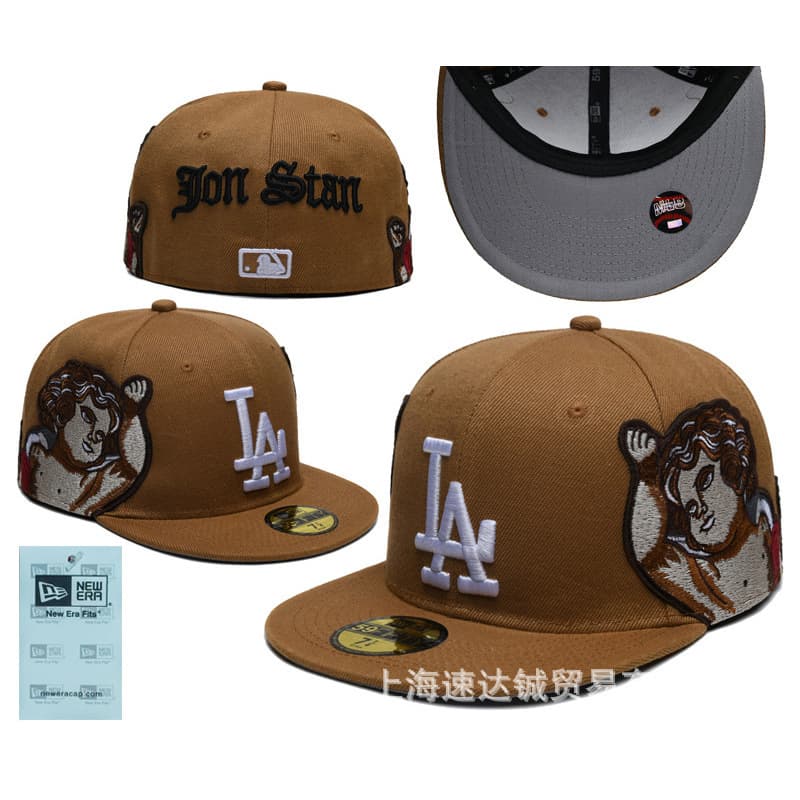 Casquette brodée d'ange, non ajustable, style décontracté, collection Yankees de New York, Los Angeles, en vente en gros.