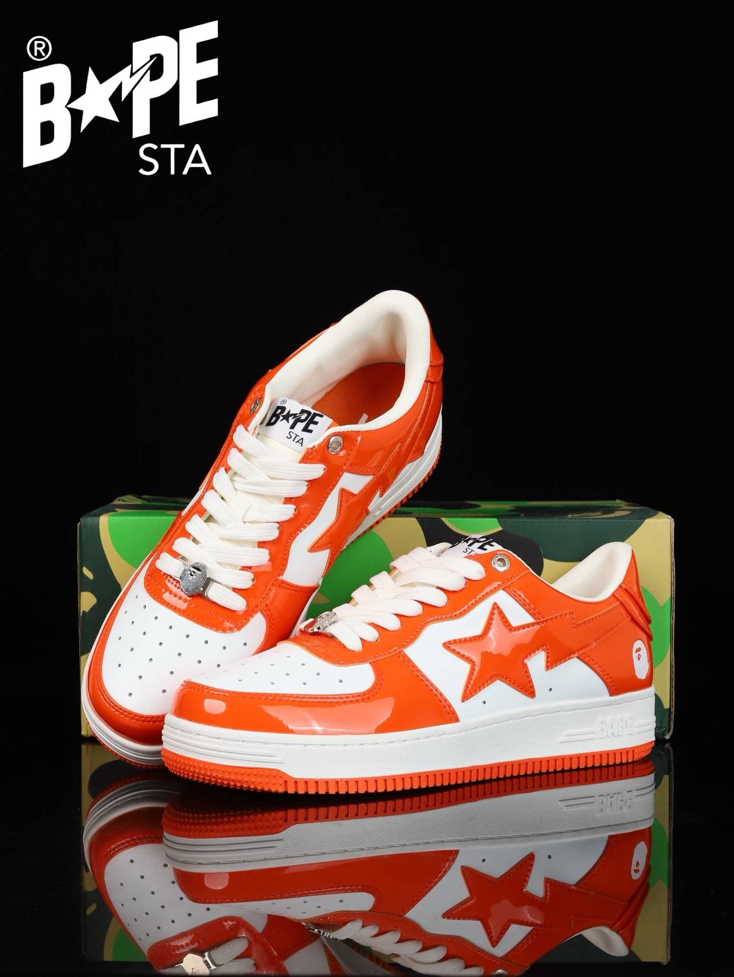 Chaussures de planche classiques en cuir laqué A BATHING-APE, Air Force n°1, pour hommes et femmes, 22 couleurs disponibles