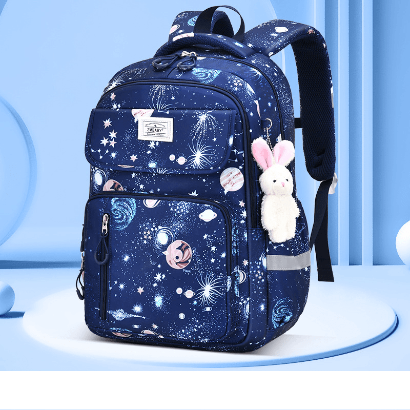 Sesame Baby's new schoolbag for primary school students, cute children's schoolbag for girls in grades 1-3-6, lightweight casual backpack