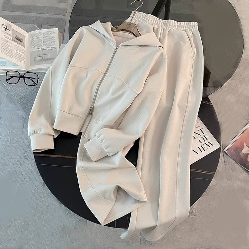 Women's Clothing suits spring and autumn high end loose slim fashionable sweater sweatpants two piece suit
